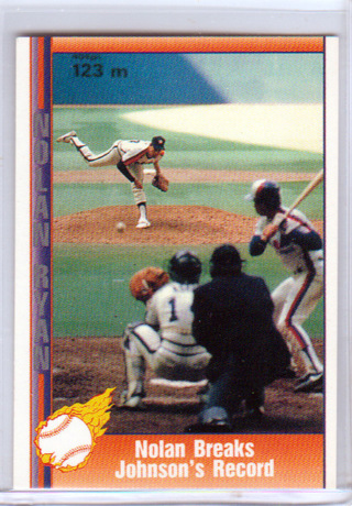 Nolan Ryan, Breaks Johnson's Record, 1991 Pacific Card #148, Houston Astros, HOFr, (L4