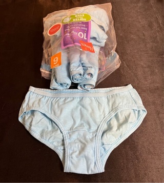 New Hanes Girls Sky Blue Underwear Size 6 