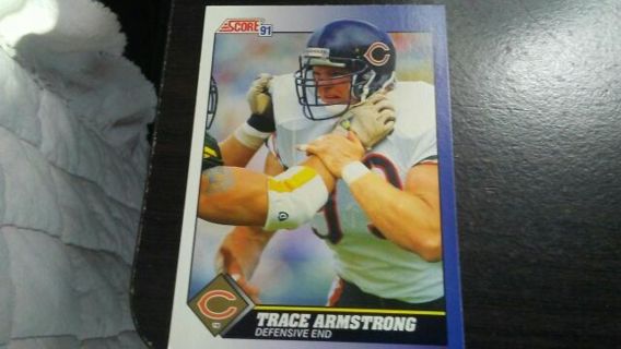 1991 SCORE TRACE ARMSTRONG CHICAGO BEARS FOOTBALL CARD# 93