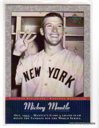 Mickey Mantle, 2001 Upper Deck Cooperstown Card #MM15, New York Yankees, HOFr, (LB6)