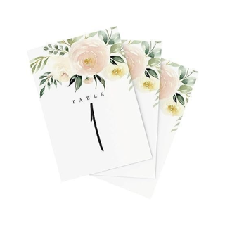 Pink Floral Table Cards