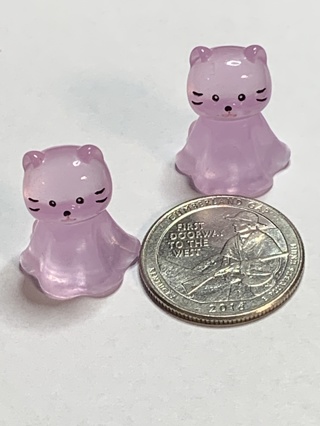 CATS~#1~PURPLE~SET OF 2 CATS~GLOW IN THE DARK~FREE SHIPPING!