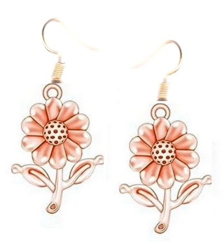 ROSE GOLD SUNFLOWER EARRINGS LOT 4 (PLEASE READ DESCRIPTION)