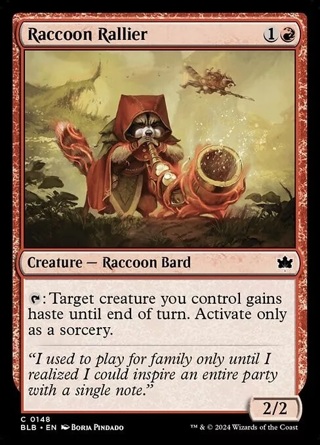 NM Raccoon Rallier, MTG, Bloomburrow, Magic the Gathering, 148