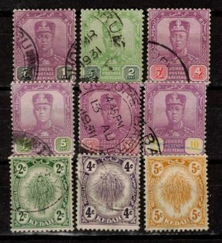 Malaya Old Stamps from Johore and Kedah