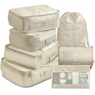 7 pc travel bag organiser