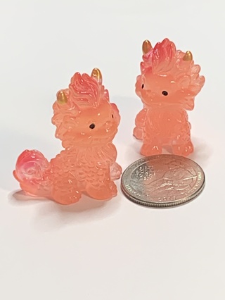 DRAGONS~#1~RED~SET OF 2 DRAGONS~GLOW IN THE DARK~FREE SHIPPING!