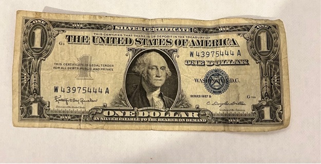 1957 $1 DOLLAR BILL NOTES BLUE SEAL SILVER CERTIFICATES CIRCULATED