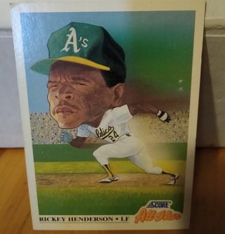 RICKEY HENDERSON 1991 Score #397 Oakland Athletics