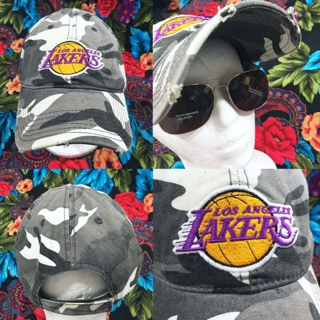 MEN'S NBA LOS ANGELES LAKERS SNAPBACK HAT CAP L.A. DISTRESSED CAMO KOBE SHAQ