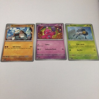 Pokemon Cards- Naclstack, Tinkatink, Nymble