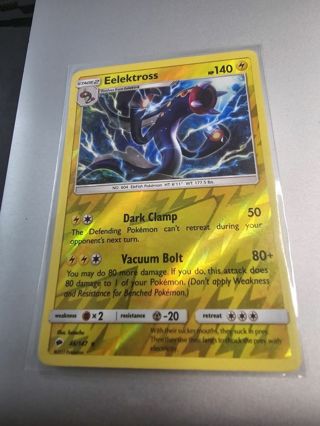 Pokemon Eelektross reverse holo rare card 46/147