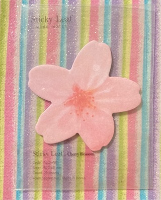 Kawaii pink flower memo pad 