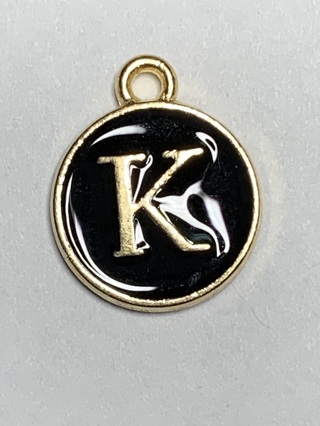 BLACK AND GOLD INITIAL LETTERS~#K3~FREE SHIPPING!