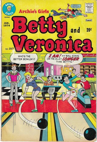 Archie Series Archie's Girls Betty and Veronica Comic No. 217 January 1974