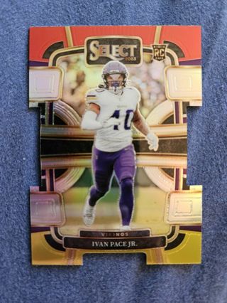 2023 Panini Select Rookie Red & Yellow Prizm Die-Cut Ivan Pace Jr.