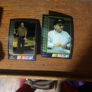 Two NASCAR trading cards