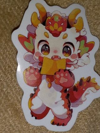 Cute nice 1⃣ small vinyl sticker no refunds regular mail only Very nice quality!