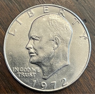 1972 D Eisenhower Dollar Type 2 About Uncirculated 