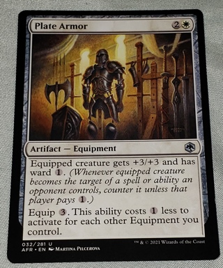 MTG ✨ Plate Armor (U) 032/281 Adventures in the Forgotten Realms (AFR) ✨ Magic the Gathering (2021)