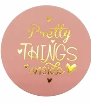 ⭐NEW⭐(4) 'Pretty Things Inside' gold foil stickers BNWOT.