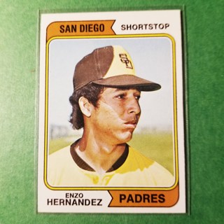 1974 - TOPPS BASEBALL CARD NO. 572 - ENZO HERNANDEZ - PADRES - NRMT+