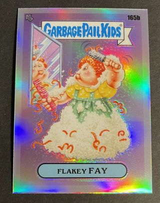 2021 Topps Chrome Garbage Pail Kids Series 4 Flakey Fay Refractor #165b