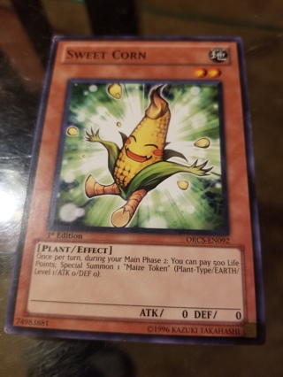 Yugioh card. Sweet corn 