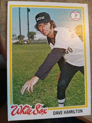 1978 TOPPS DAVE HAMILTON CHICAGO WHITE SOX BASEBALL CARD# 288