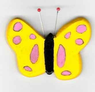 new wooden butterfly magnet