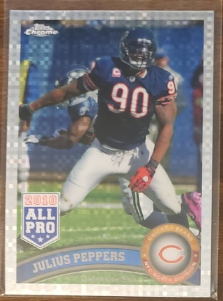 2011 Topps Chrome Julius Peppers #153 X-Fractor - Chicago Bears