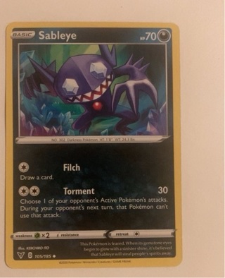 Sableye Pokémon 105/185