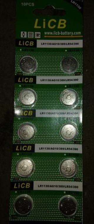 Button Batteries- AG10 LR1130
