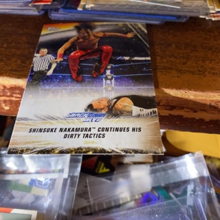 2019 topps sum slam smack down live s nakamura continues his dirty tactics wrestling card 