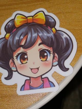 Girl one nice small vinyl sticker no refunds regular mail only Very nice quality!