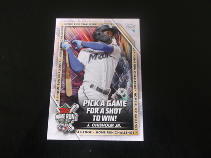 2023 Topps Series 1 Home Run Challenge Card    Jazz Chisholm Jr.   card  #  hrc- 12   miami  Marlins