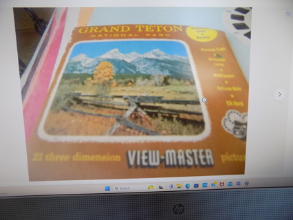 Vintage Mid 50's Grand Teton National Park  3 View Master Reels & cover