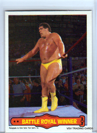 Andre the Giant, 1985 O-Pee-Chee Ringside Action Wrestling Card #73, Battle Royal Winner