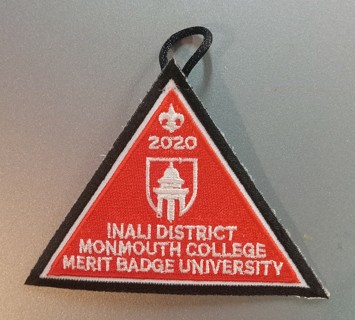 2020 Monmouth College Merit badge University boyscout scoutsbsa Inali District patch with buttonloop