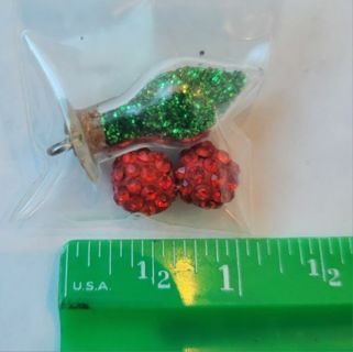 Christmas Trio of Charms/Beads - jewelry & beading supplies