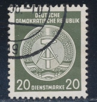 Germany (DDR): 1954, Official Stamp for Administration, Used, Scott # DD-O8 - GER-277