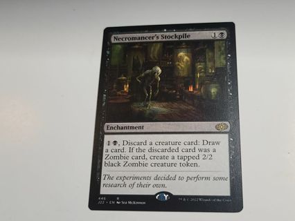 Magic the gathering mtg Necromancers Stockpile rare card Jumpstart 2022