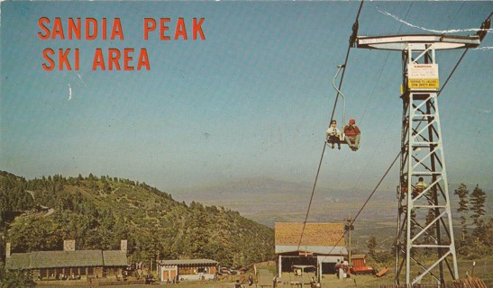 Vintage Unused Postcard: (a): Sandia Peak, Albuquerque, NM