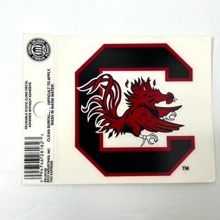 Carolina Gamecocks USC Static Cling Decal 