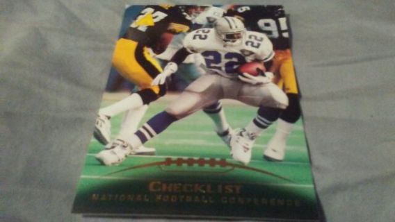1995 PINNACLE CHECKLIST EMMITT SMITH DALLAS COWBOYS FOOTBALL CARD# 247 - 4 OF 7