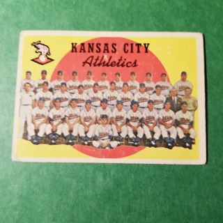 1959 - TOPPS EXMT - NRMT BASEBALL - CARD NO - 112 -  KANSAS  TEAM - A'S - BV = $15