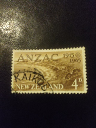 New Zealand 4D Stamp- ANZAC 1915-1965