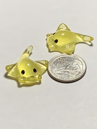 STINGRAYS~#23~YELLOW~SET OF 2~GLOW IN THE DARK~FREE SHIPPING!