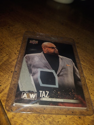 2021 upper Deck wrestling aew veteran Taz ,event used 