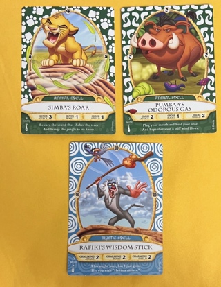 3 Disney's Sorcerers of the Magic Kingdom Cards #17 54 56 LION KING THEME